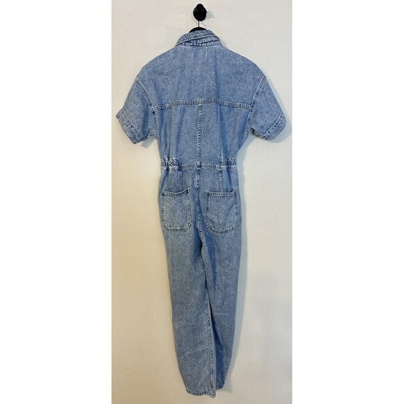 FREE PEOPLE Marci Denim Jumpsuit in Wash Powder Size Small - Picture 7 of 10
